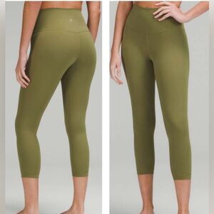 Lululemon Align High-Rise Crop 23” Size 2 Bronze Green